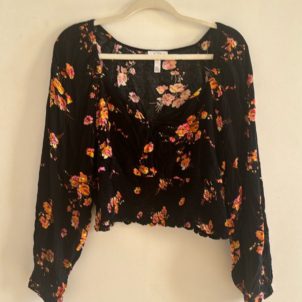 Leith Floral Smocked Top